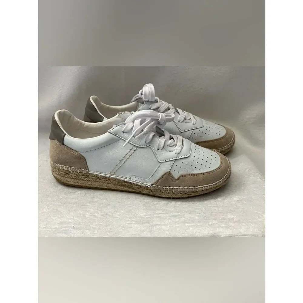 Free People Serendipity Sneakers Women's White & Beige Casual Espadrille Size 41